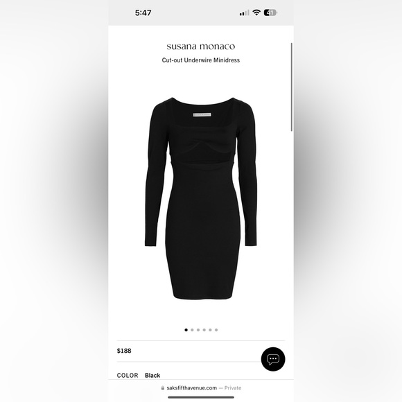 CUT OUT MINI DRESS - Picture 2 of 5